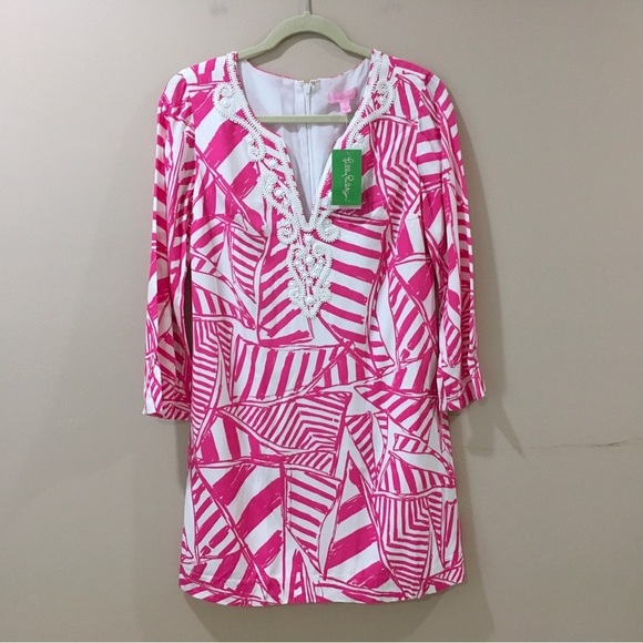 Lilly Pulitzer Dresses & Skirts - Lilly Pulitzer Julianna Capri Pink Yacht Sea Print Tunic Dress